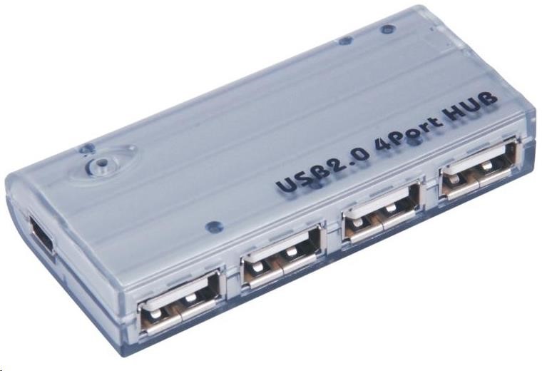 PREMIUMCORD USB 2.0 rozbočovač 4 porty s externým napájaním0 