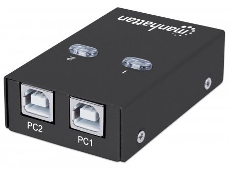 MANHATTAN USB 2.0 přepínač 2:1 (switch,  1 zařízení pro 2 PC)0 