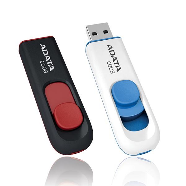 ADATA Flash Disk 32GB C008, USB 2.0 Klasická, biela0 