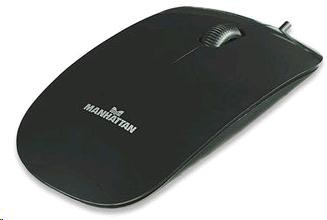 MANHATTAN Myš Silhouette USB optická,  čierna0 