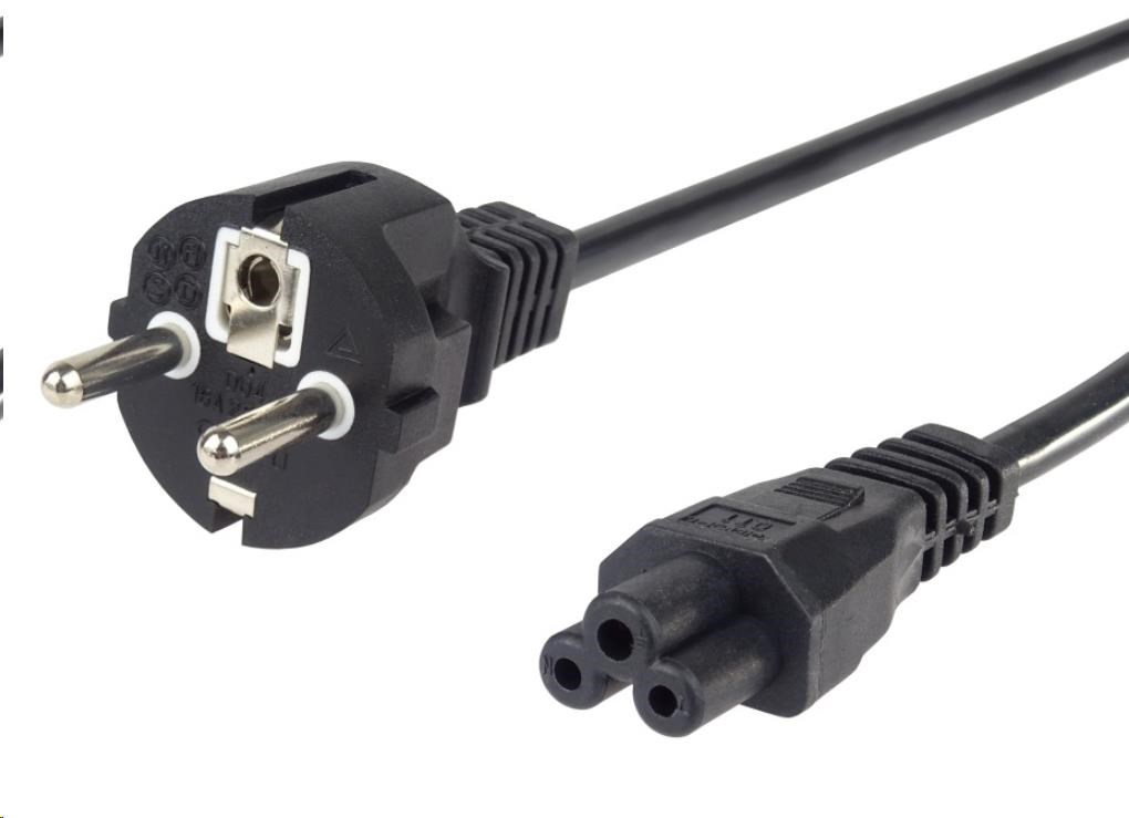 Napájací kábel PREMIUMCORD 230V pre NTB 2m (3pin C5,  trojlístok,  