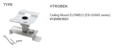 EPSON Ceiling Mount ELPMB23 pro EB-19xx, 17xx, 8x, 8xx, EB-Sx, EB-Xx, EB-Wx Ceiling Kit  - stropní držák projektoru0 