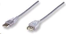MANHATTAN USB kábel 2.0 A-A predĺženie 3m (strieborná)0 