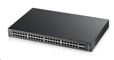 ZyXEL XGS2210-52, 52-port Managed Layer2+ Gigabit Ethernet switch, 48x Gigabit metal + 4x 10GbE SFP+ ports, L2 multicast0 