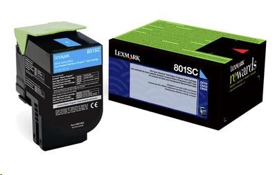 LEXMARK Cyan toner 802SC pre CX310/410/510 z programu Lexmark Return (2 000 strán)0 