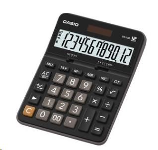 CASIO kalkulačka DX 12 B,  černá,  stolní,  dvanáctimístná0 
