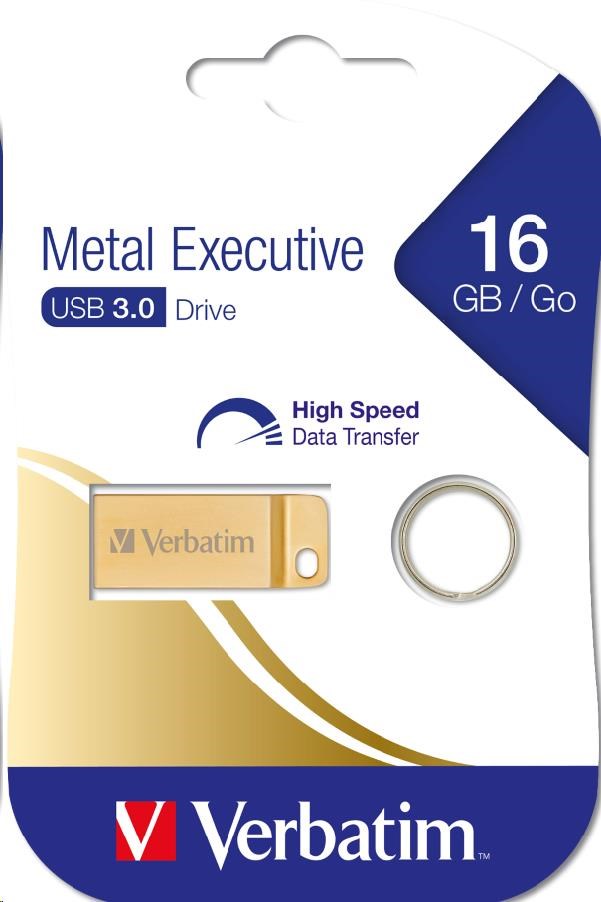 VERBATIM Flash disk 16 GB Metal Executive,  USB 3.0,  zlatá,  kovová5 