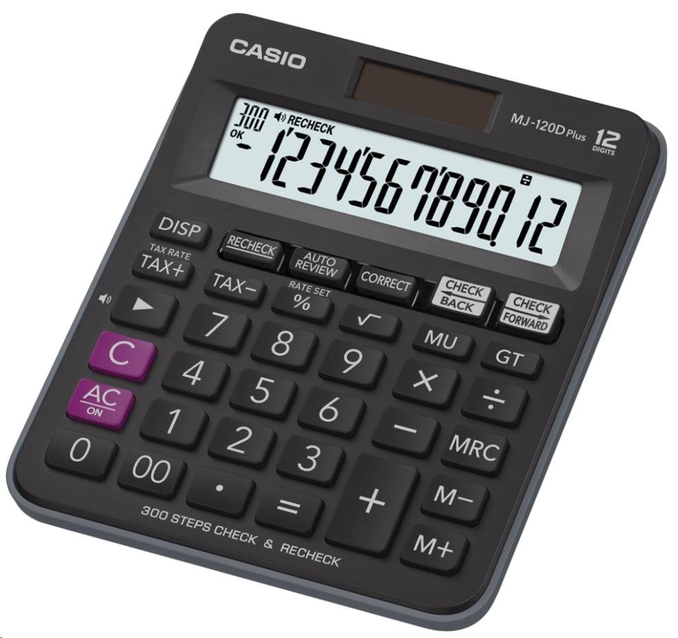 CASIO kalkulačka MJ 120 D Plus, černá, stolní, dvanáctimístná0 