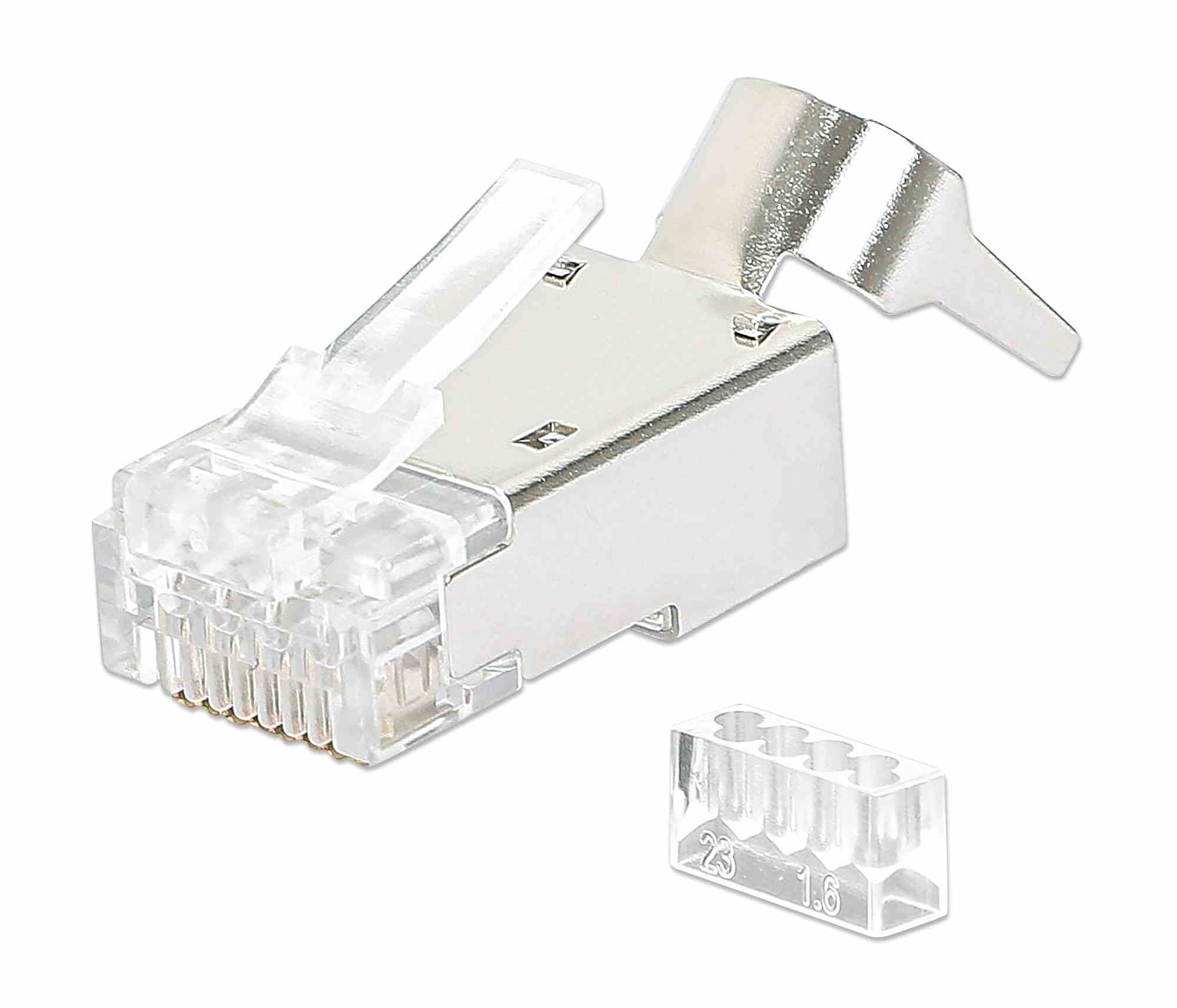 Intellinet konektor RJ45,  Cat6A,  tienený STP,  50µ,  drôt a kábel,  70 ks v balení1 