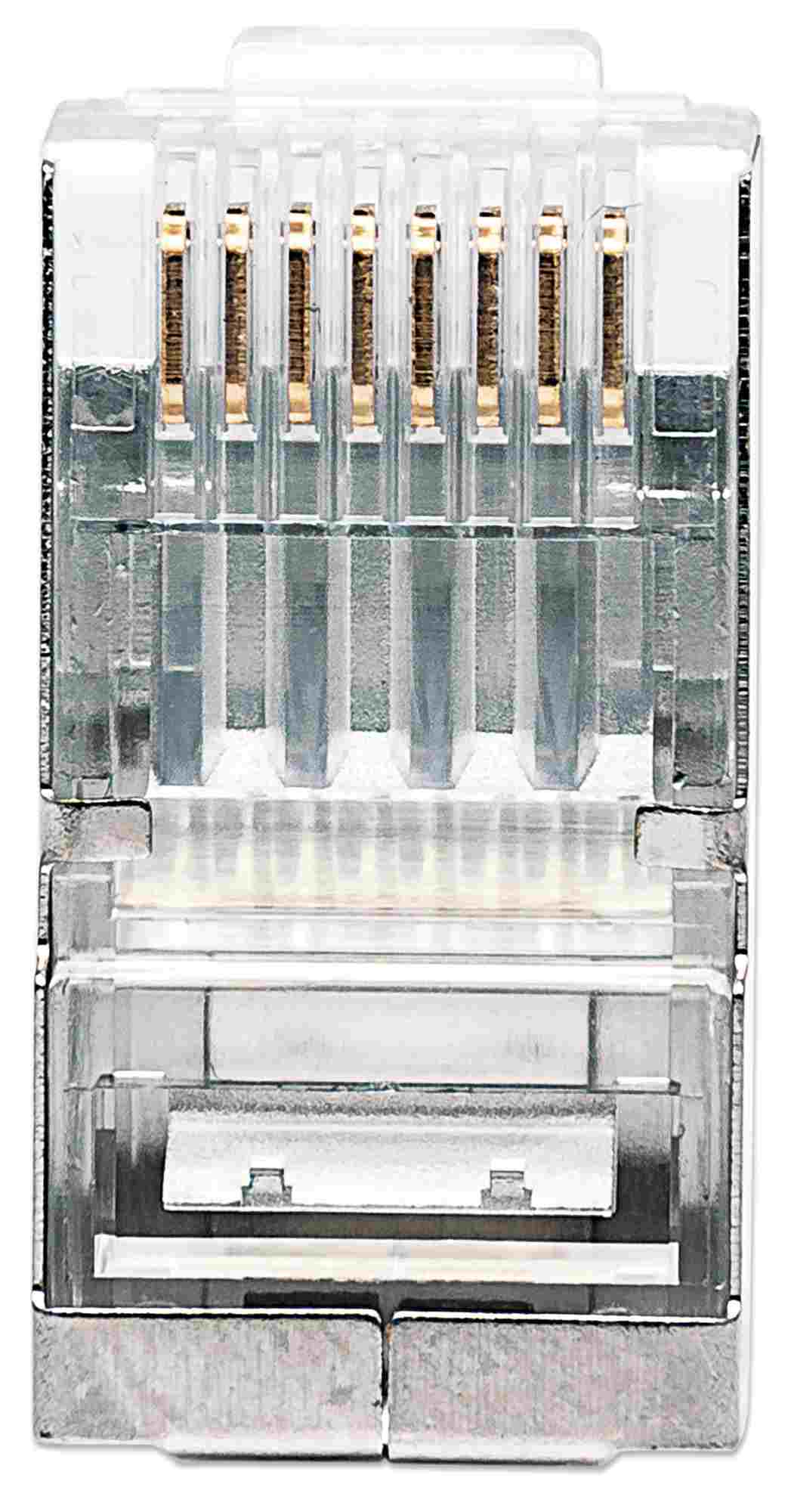 Intellinet konektor RJ45,  Cat5e,  tienený STP,  50µ,  drôt,  100 ks v balení2 