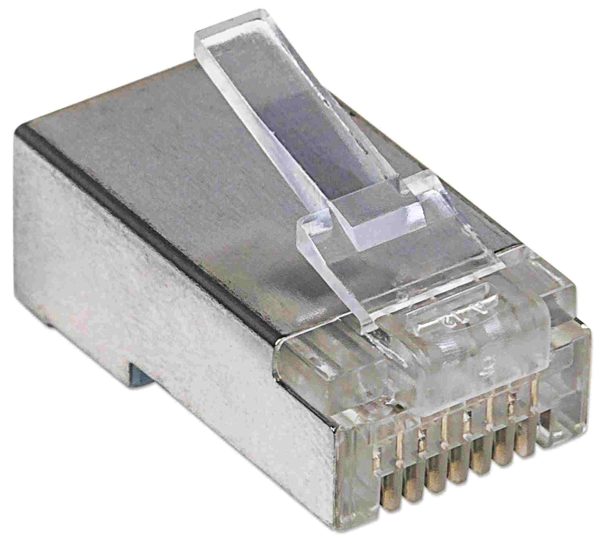 Intellinet konektor RJ45,  Cat5e,  tienený STP,  15µ,  drôt,  100 ks v balení1 