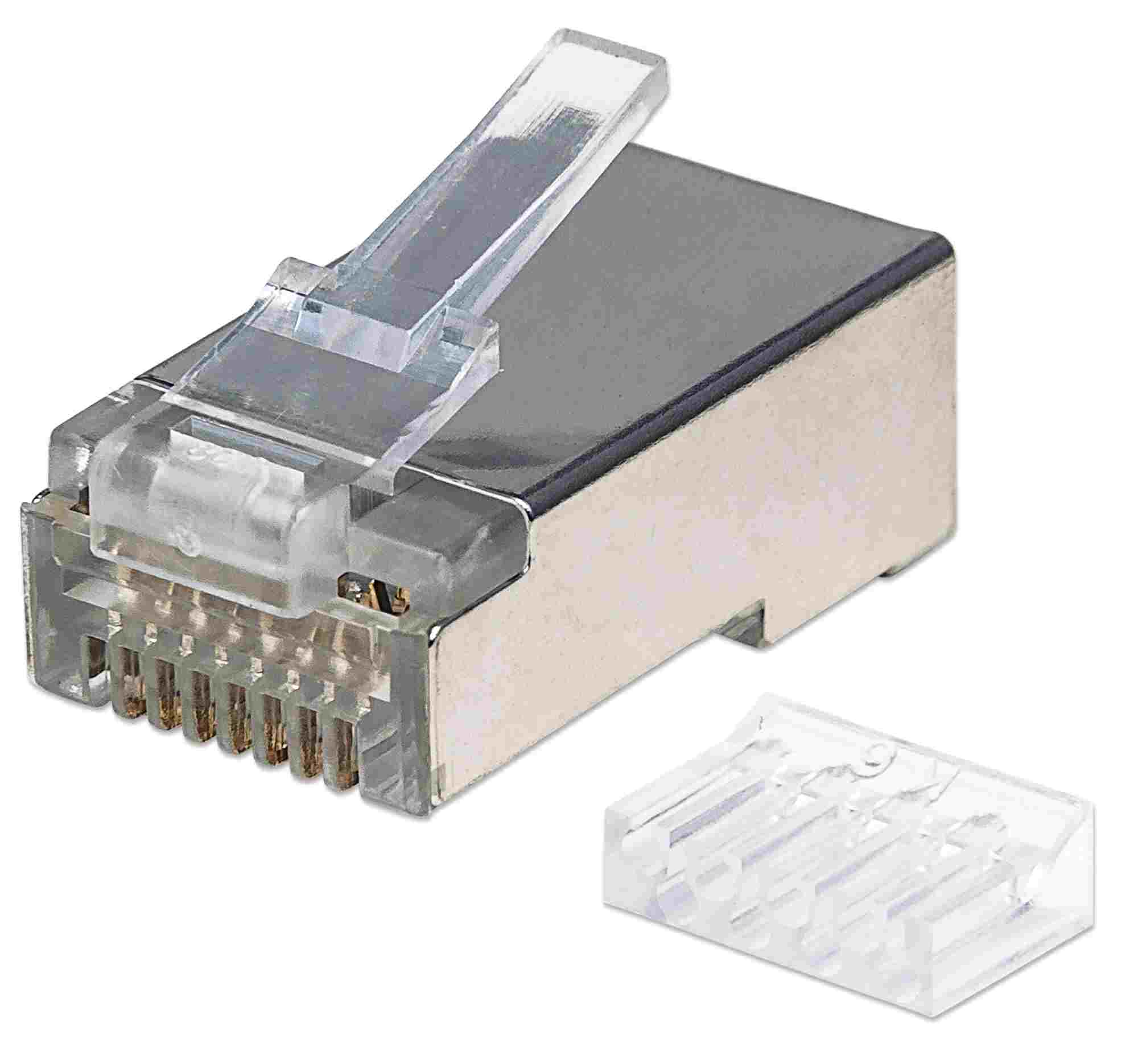 Intellinet konektor RJ45,  Cat6,  tienený STP,  15µ,  drôt,  90 ks v balení0 