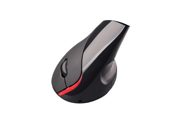 C-TECH myš VEM-07,  vertikálna,  bezdrôtová,  5 tlačidiel,  čierna,  USB nano prijímač2 