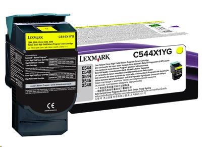 LEXMARK C544, X544 Yellow Extra High Yield Return Programme Toner Cartridge (4K)0 