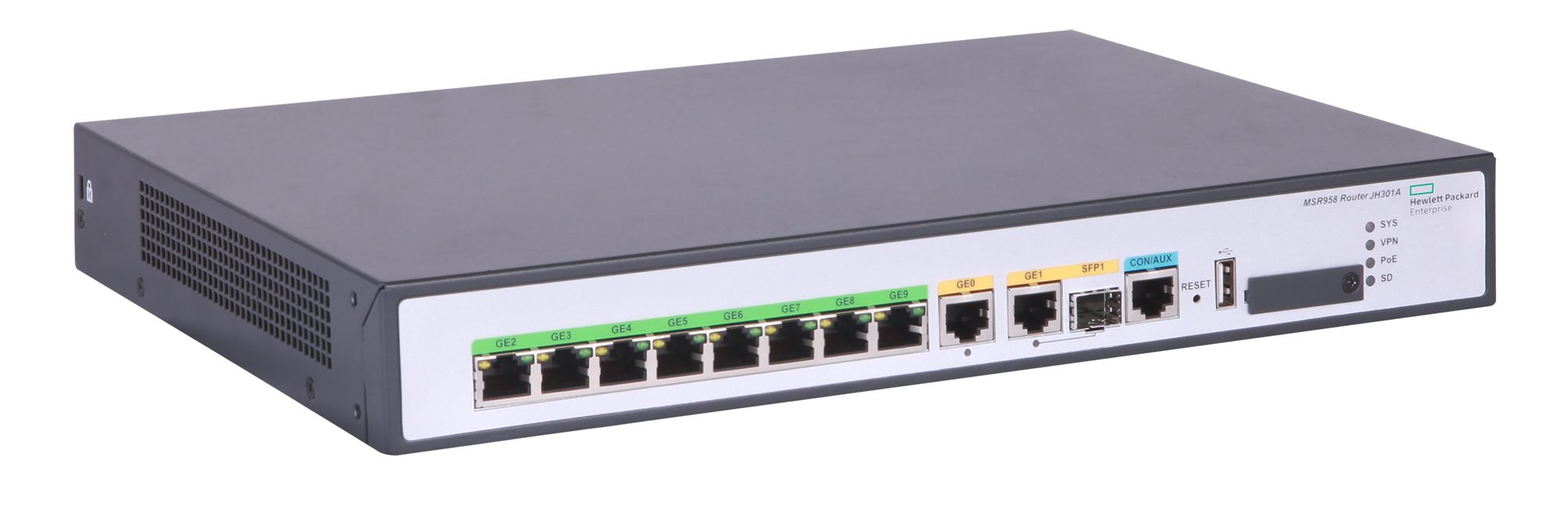 HPE FlexNetwork MSR958 1GbE and Combo 2GbE WAN 8GbE LAN Router0 