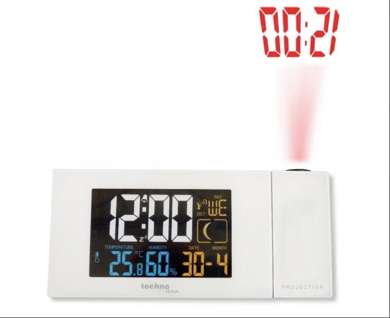 TechnoLine WT 537 - digitální budík s projekcí a měřením vnitřní teploty a vlhkosti0 
