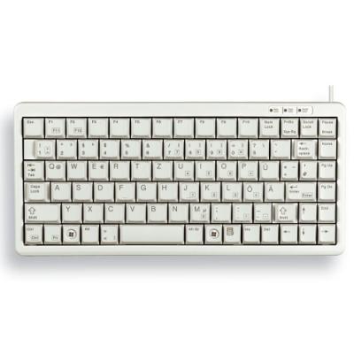 CHERRY klávesnice G84-4100 COMPACT KEYBOARD,  lehká,  USB,  EU,  bílá0 