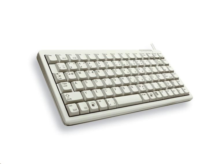 CHERRY klávesnice G84-4100 COMPACT KEYBOARD,  lehká,  USB,  EU,  bílá1 