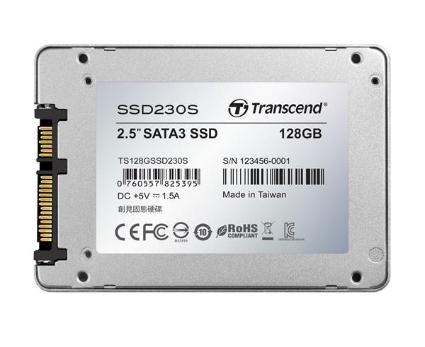 TRANSCEND SSD 230S 128GB,  SATA III 6Gb/ s,  3D TLC,  hliníkové puzdro0 