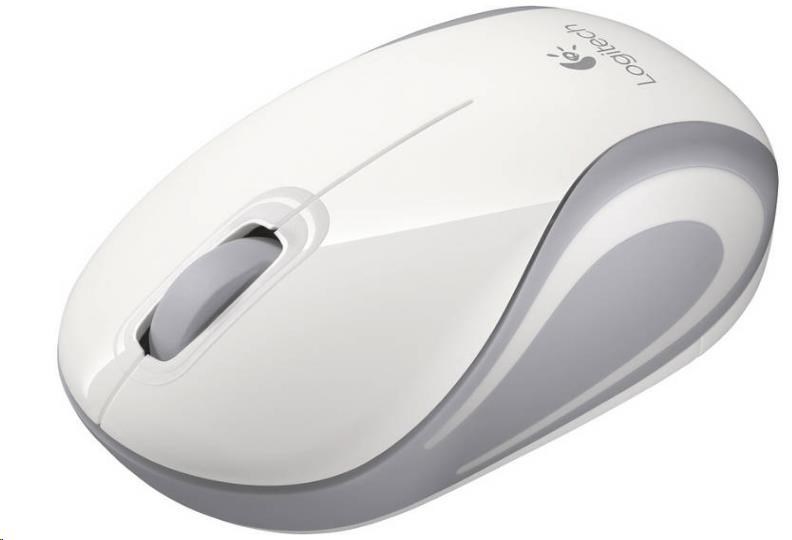 Bezdrôtová mini myš Logitech M187,  biela0 