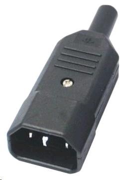 Napájací konektor PREMIUMCORD 230V pre kábel (samec,  IEC C14)0 
