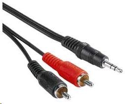 PREMIUMCORD Audio kábel 3, 5 mm Jack - 2x Cinch 5 m (M/ M,  stereo)0 