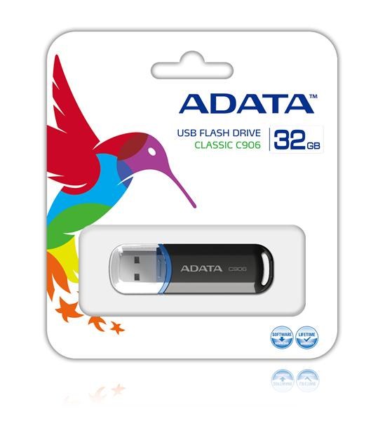 ADATA Flash disk 32GB C906, USB 2.0 Klasická, čierna4 
