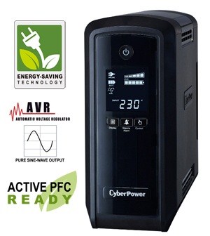 CyberPower PFC SineWave LCD GP UPS 900VA/540W, zásuvky Schuko0 