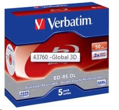 VERBATIM BD-RE DL (5-pack)Blu-Ray/Jewel/2x/50GB1 