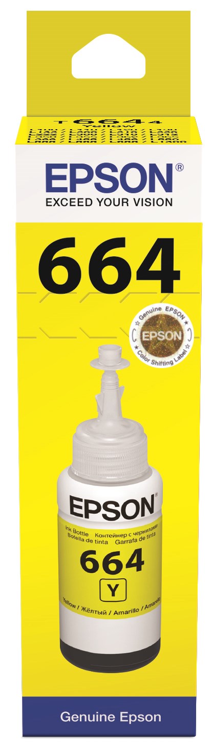 T6644 Žltá nádobka na atrament EPSON 70 ml pre L100/ L200/ L550/ L1300/ L355/ 3651 