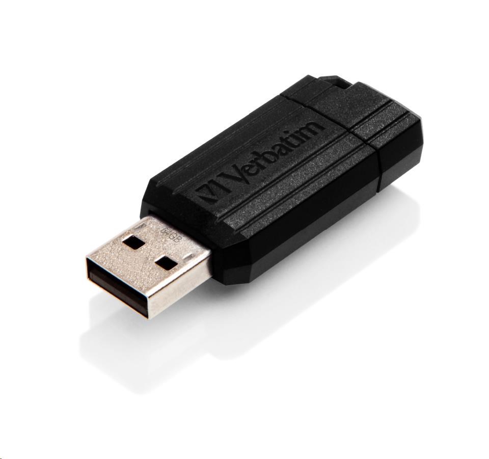 VERBATIM Flash Disk 64GB USB 2.0 Store "n" Go PinStripe,  čierna3 