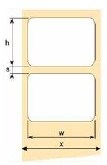 OEM samolepiace etikety 22 mm x 10 mm,  biely PE,  cena za 2000 ks0 