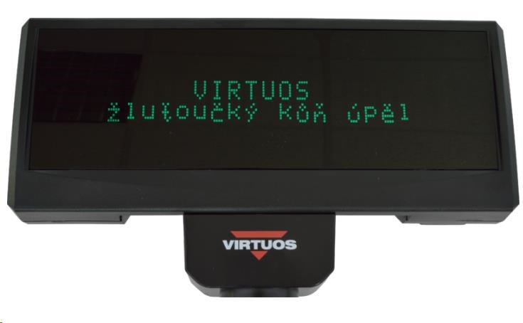 Virtuos zákaznícky displej FV-2029M,  2 x 20 znakov 9 mm,  RS232,  vrátane napájania +12V1 