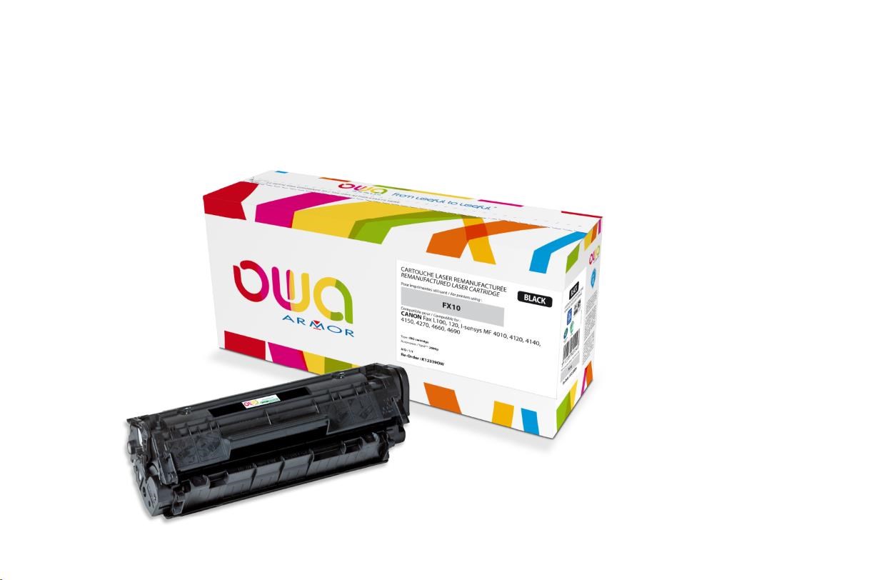 OWA Armor toner pre CANON Fax L100,  120 I-sensys MF 4010,  4120,  4140,  4150,  4270,  2000 strán,  FX10,  čierna/ čierna (FX-10 