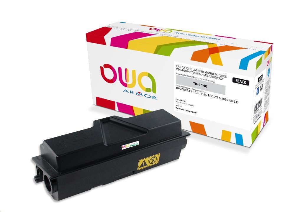 OWA Armor toner pre KYOCERA FS-1035,  1135,  ECOSYS M2035,  M2535,  7200 strán,  TK1140,  čierny/ čierny (TK-1140)0 