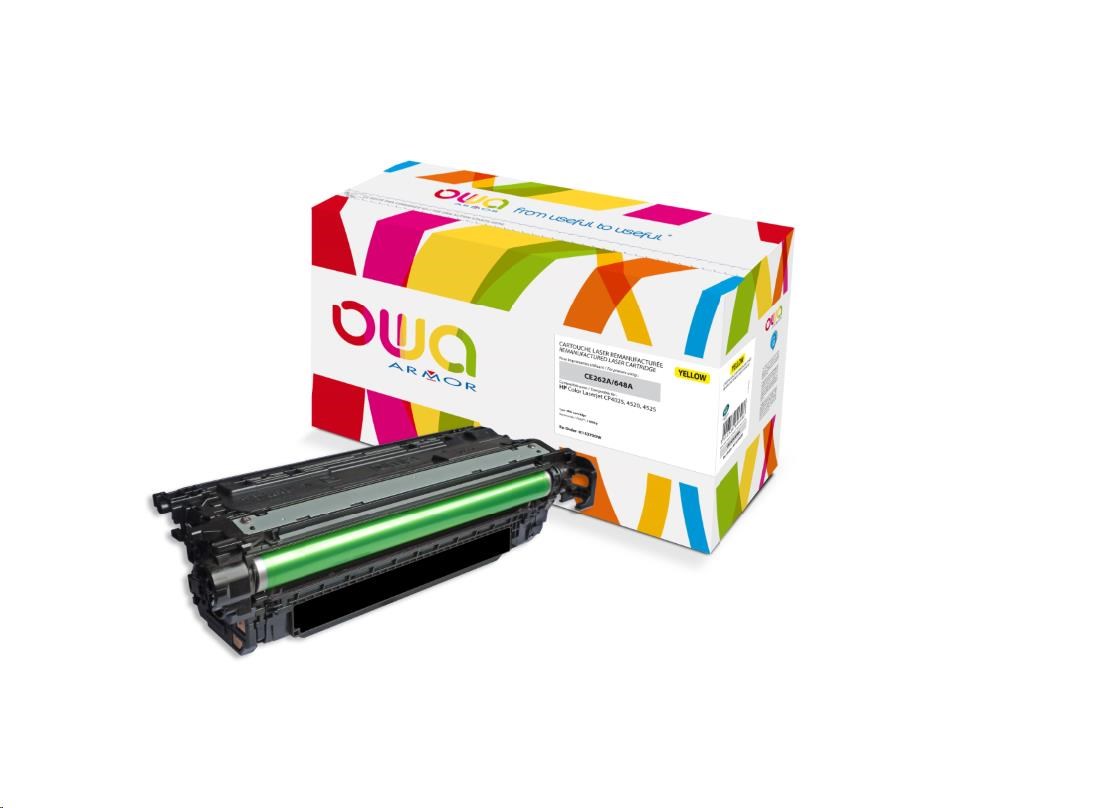 OWA Armor toner pre HP Color Laserjet CP4025/ 4520/ 4525,  11000 strán,  CE262A,  žltá/ žltá0 