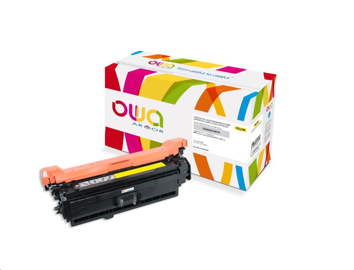 OWA Armor toner pre HP Color Laserjet Ese 500 M551,  M575,  6000 strán,  CE402A,  žltá/ žltá0 