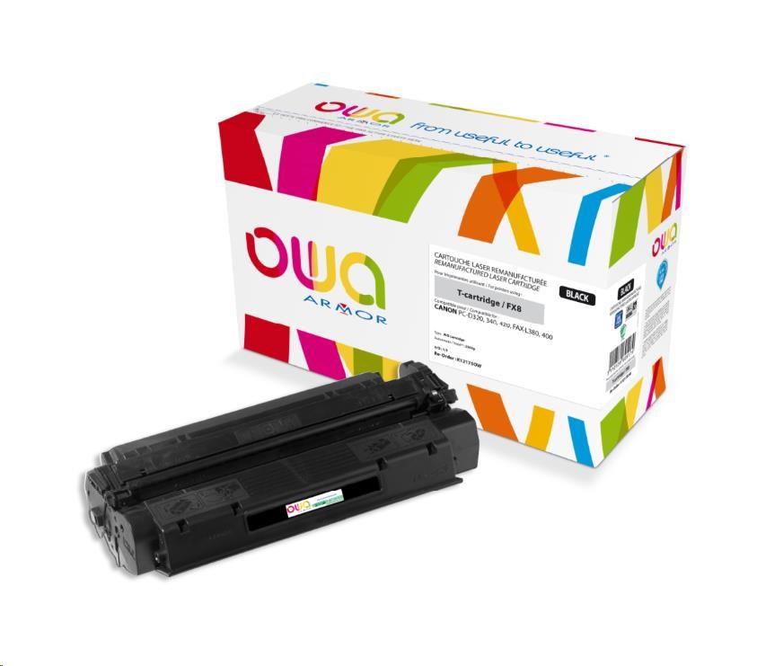 OWA Armor toner pre CANON PC D320,  D340 /  Fax L380,  400,  3500 strán,  kazeta T, FX8,  čierna/ čierna (Cartridge-T, FX-8)0 