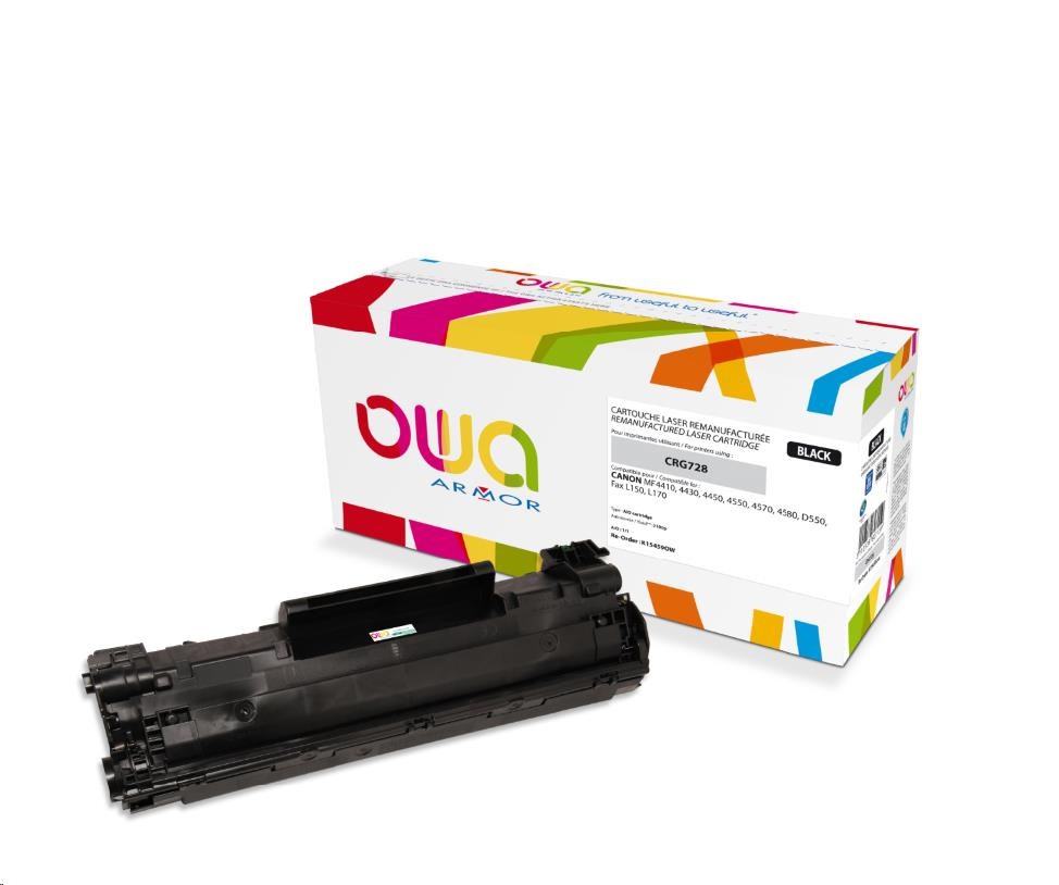 OWA Armor toner pre CANON MF 4410, 4430,  4550,  4570,  4580,  D550,  Fax L150,  L170,  2100 strán,  CRG728,  čierny/ čierny (CRG-0 