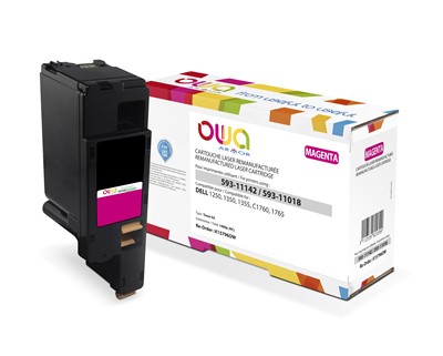 OWA Armor toner pre DELL 1250,  1350,  1355,  C1760,  C1765,  1400 strán,  593-11142,  červená/ purpurová0 