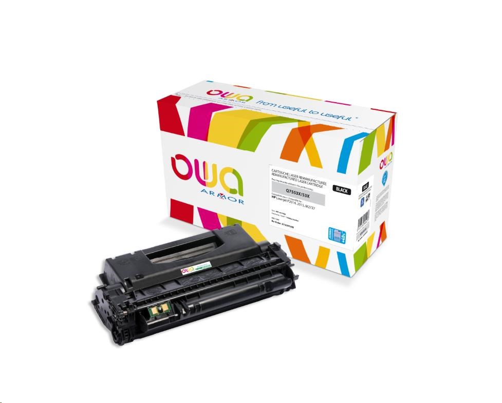 OWA Armor toner pre HP Laserjet P2014,  2015,  M2727,  10000 strán,  Q7553X JUMBO,  čierna/ čierna0 