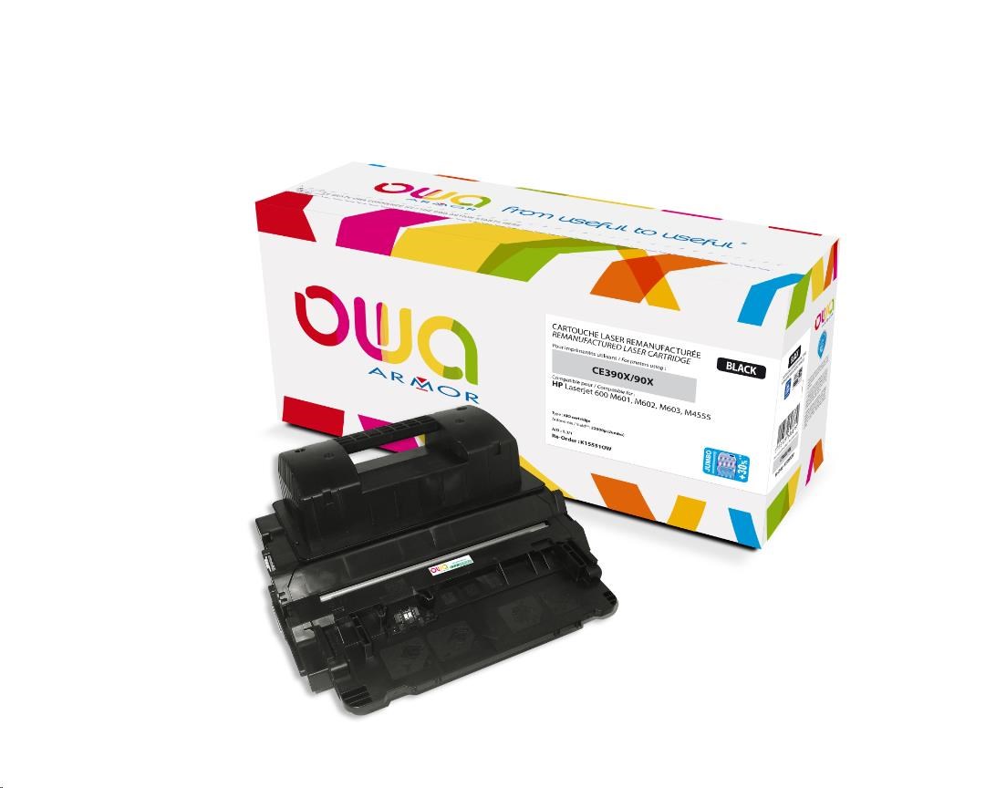 OWA Armor toner pre HP Laserjet 600 M602,  M603,  M4555 ,  32000 strán,  CE390X JUMBO,  čierna/ čierna0 