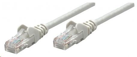 Intellinet patch kábel,  Cat6A Certified,  CU,  SFTP,  LSOH,  RJ45,  0.25 m,  sivá0 