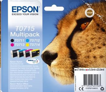 Atrament EPSON Multipack 4-farebný atrament T0715 DURABrite Ultra0 