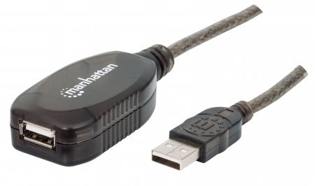 MANHATTAN USB kábel 2.0 A-A,  Aktívne predĺženie 5 m,  Daisy-Chainable,  Blister0 