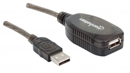 MANHATTAN USB kábel 2.0 A-A,  Aktívne predĺženie 5 m,  Daisy-Chainable,  Blister3 