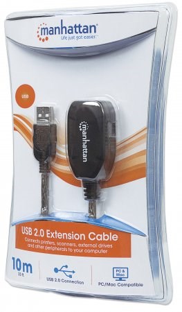 MANHATTAN USB kábel 2.0 A-A,  Aktívne predĺženie 5 m,  Daisy-Chainable,  Blister5 