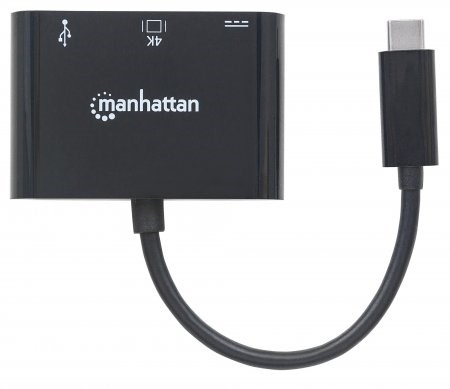 Multifunkčný prevodník MANHATTAN z USB 3.1 samec typu C na HDMI,  USB 3.0 A a USB C Samice3 