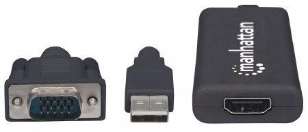 Prevodník MANHATTAN VGA na USB a HDMI2 