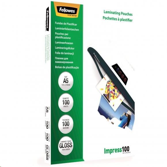 Laminovacia fólia Fellowes A5 100 mic,  balenie 100 ks0 